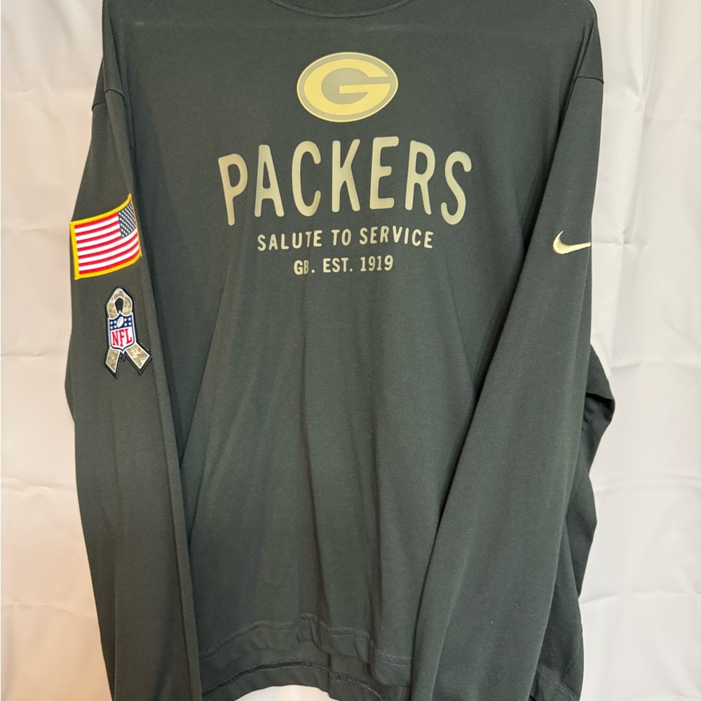 Packers salute to service long sleeve xl 2025 packer pro shop exclusive